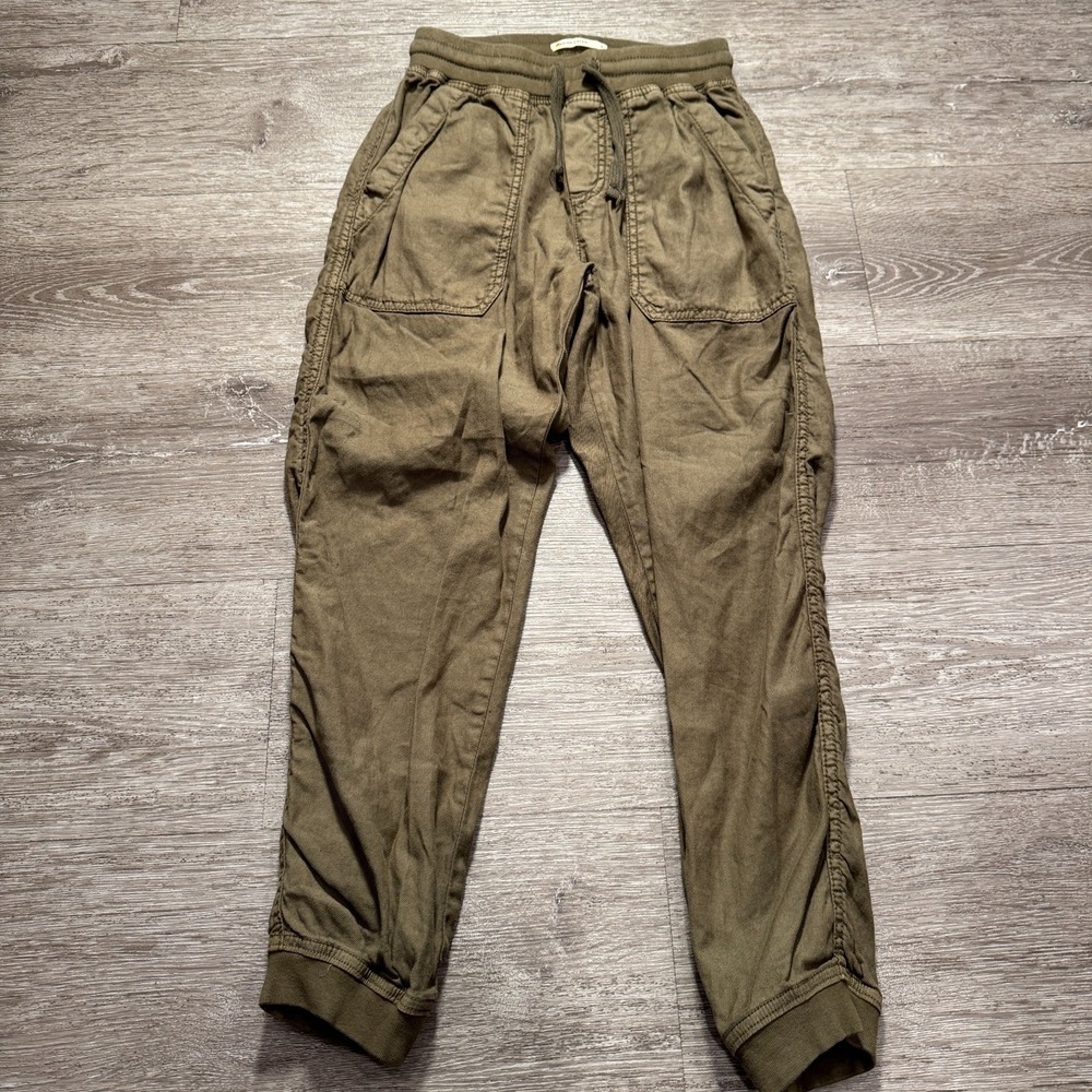 Marine Layer Pants Womens Small Brown Sweatpant Utility Joggers Cotton 23x26